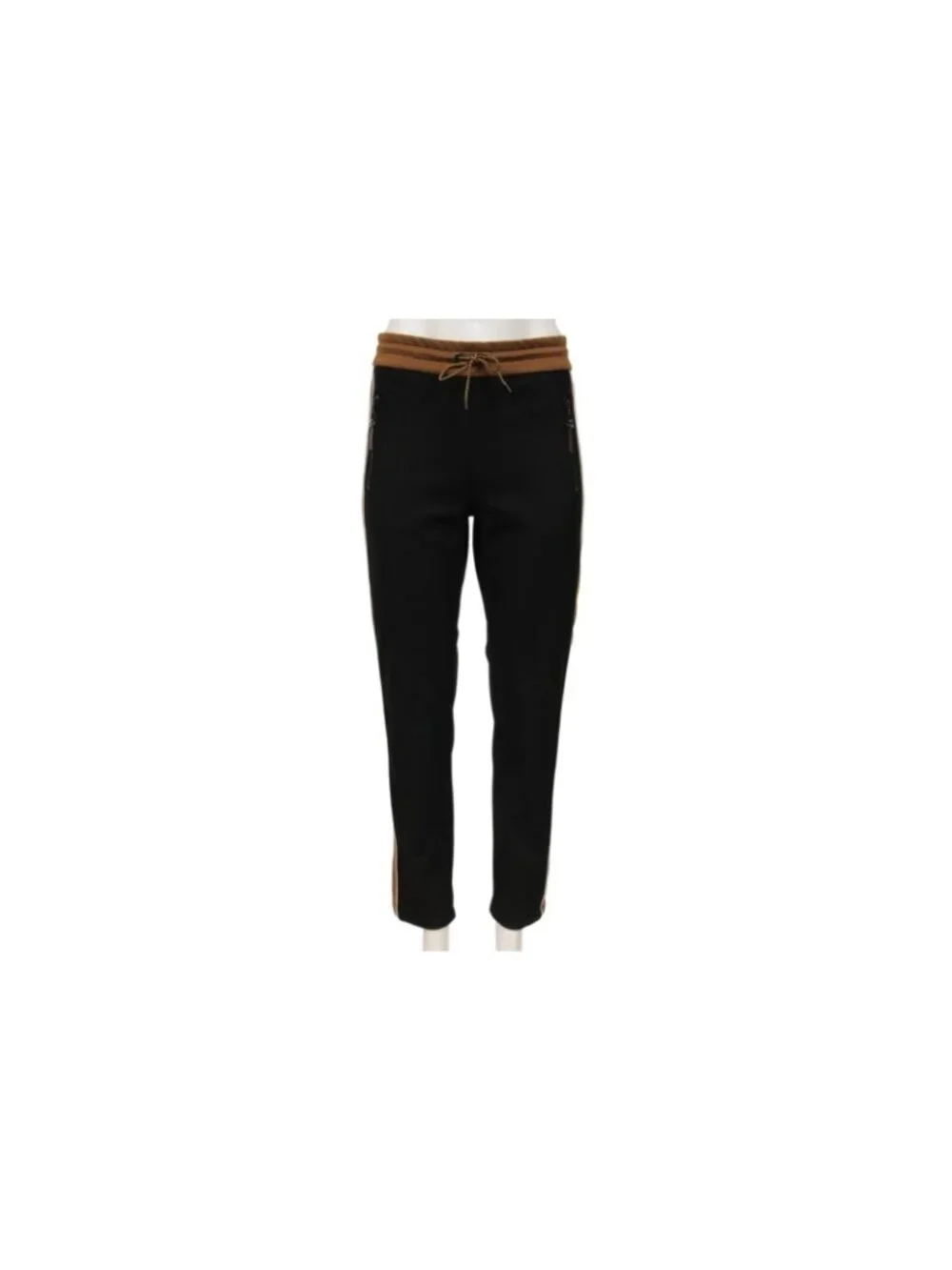 Louis Vuitton Womens Side Stripe Track Pants Small Brown Black Lv Logo Monogram
